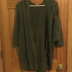 Urban Outfitters Green Short-Sleeved Cardigan